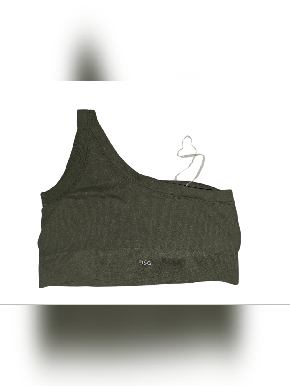 aerie One-Shoulder Sports Bralette in Olive Green